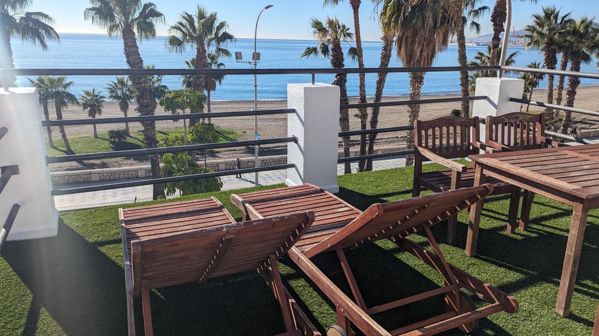 Loft Con Gran Terraza En Primera Linea De Playa 马拉加 外观 照片