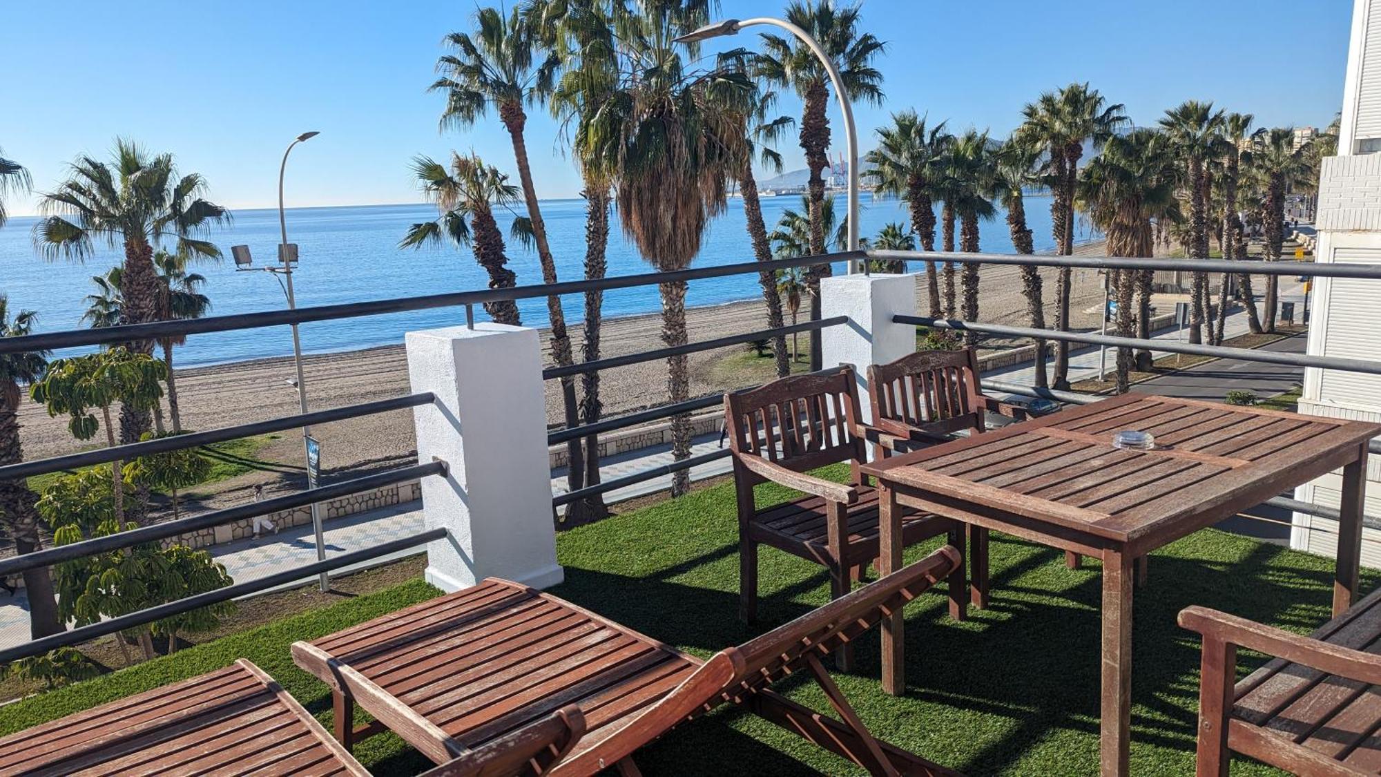Loft Con Gran Terraza En Primera Linea De Playa 马拉加 外观 照片